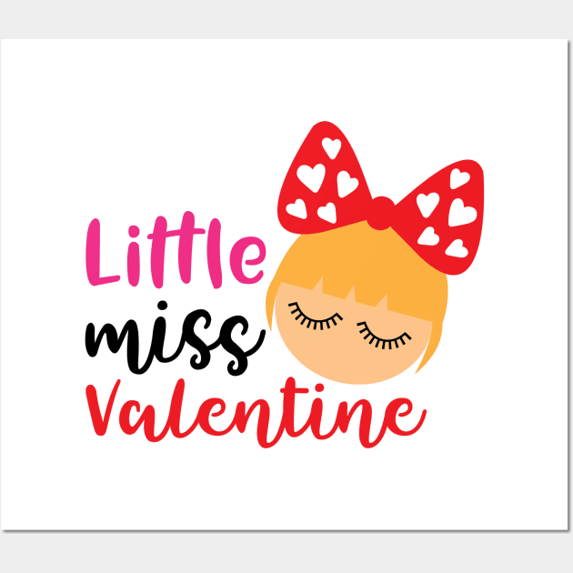 Little miss valentine Wall Art by Inkrafty